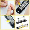 2Pcs 12 Terminal Block Bus Bar & Cover 12V Distribution Bus Bar Auto Boat Power Max 150A 48VDC Positive Negative for Auto