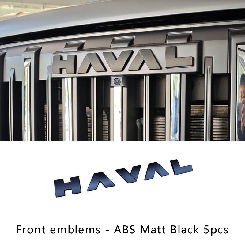 Car Black Logo Emblems For Haval V7 / Raptor Front Network Trunk Rear Sticker Body Decal Decoration Car Accessories