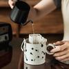 Creative Splashing Ink Ceramic Mug Household Water Cup Restaurant Large Capacity Coffee Cup Office Cup Tea Cup
