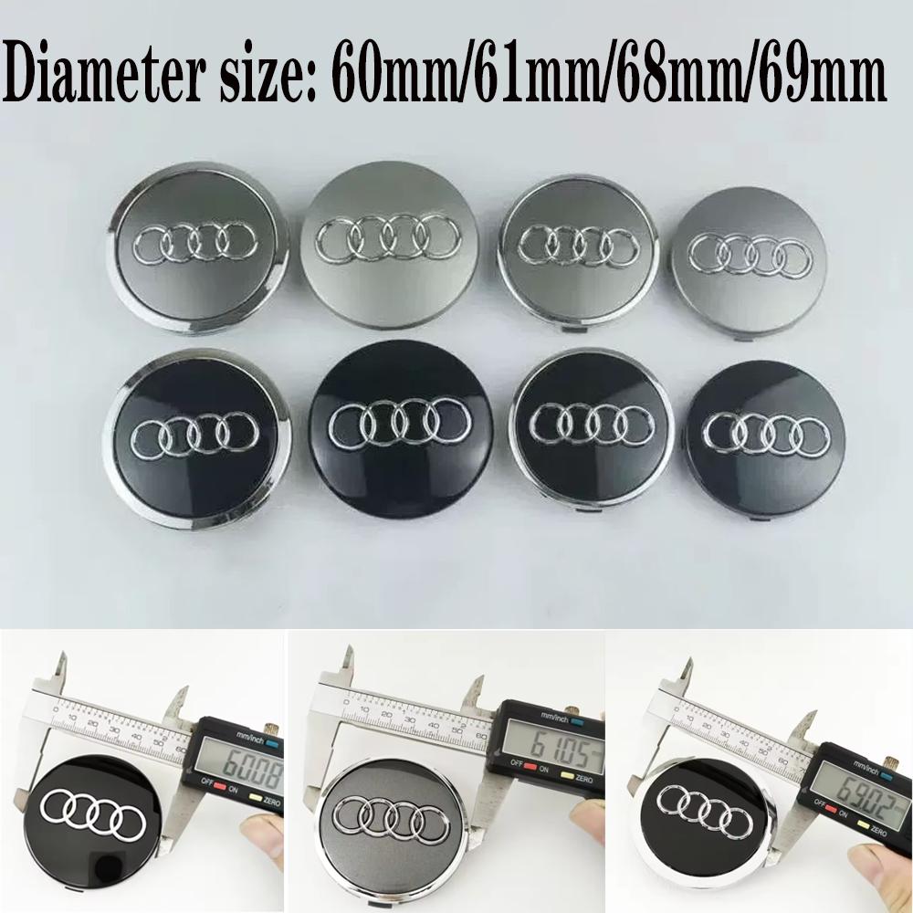 4PCS 69MM 60MM 68MM 61MM shaped wheel cover badge suitable for VOLVO r1 S3 S4 S5 S7 RS3 RS5 Q3 Q4 Q5 Q7 A3 A4 A5 A7v1