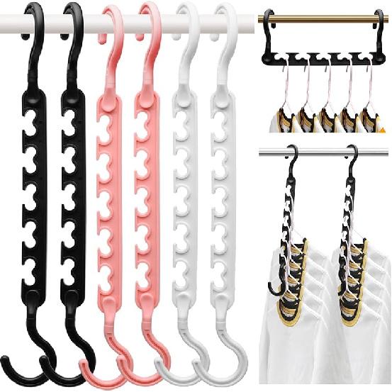 8-Pack-Closet-Organizers-and-StorageSturdy Organization-and-Storage-Hangers-Space-Saving for WardrobeDorm-Room-Essentials for College Students 6 Pack 3630₽