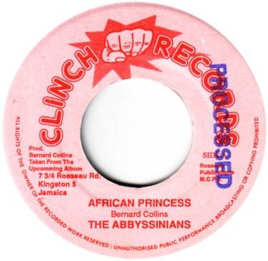 7inch Record ABYSSINIANS - African Princess NONE Clinch Records Jamaica Reggae, Ska & Dub Used