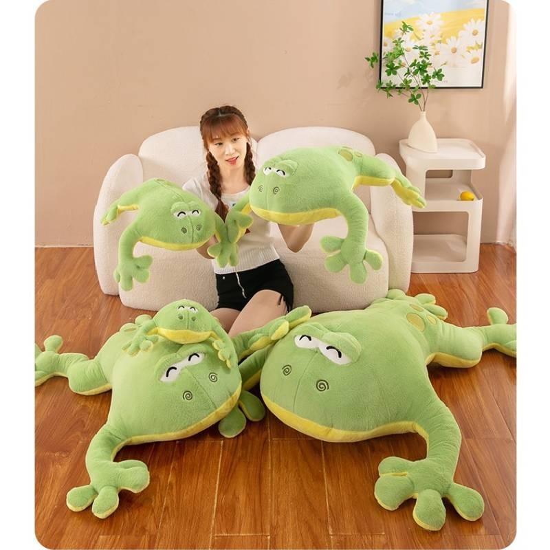 Adorable Plush Frog Stuffed Toy For Kids Green Cuddle Buddy Perfect For Sleepovers
