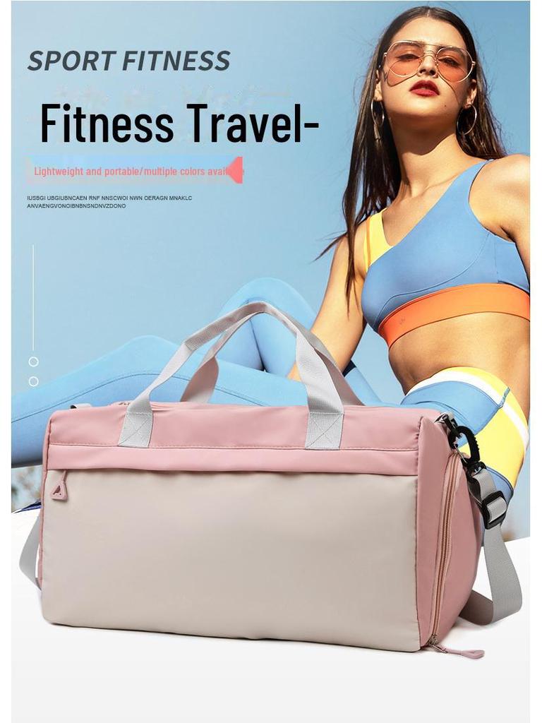 Waterproof Travel Bag with Logo, Large Capacity, Dry/Wet Separation, Shoe Compartment, Lightweight for Business Trips and Fitness.