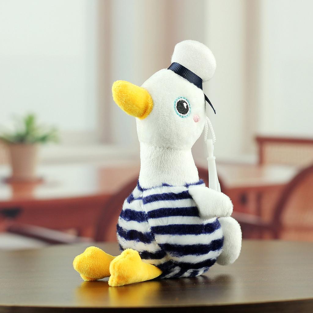 Cute Navy Duck Plush Toy Pendant With Soft Fabric For Backpack Accessories