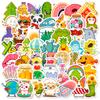 50 Stickers Personalized Creative Network Map Mix And Match Car Mobile Phone Water Cup Decorative Sticker Waterproof Hand Account Sticker