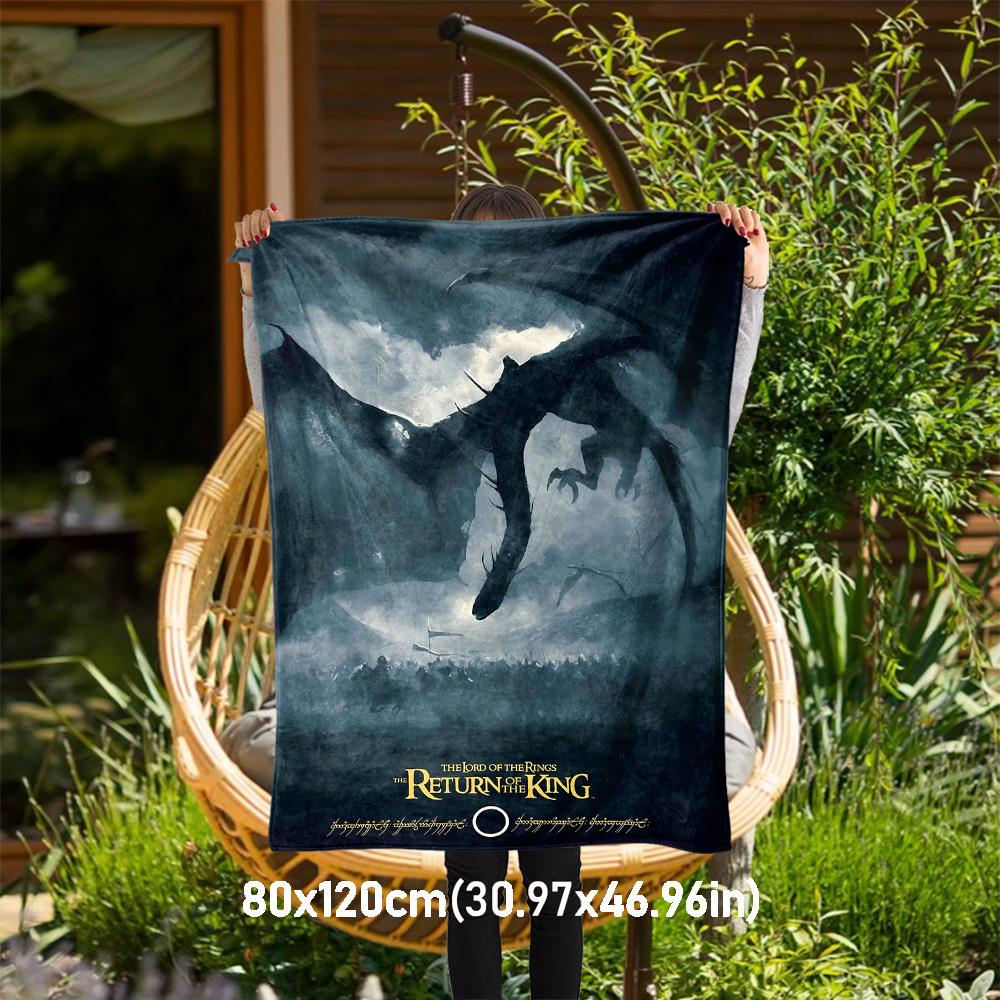 

1pc dragon, battle, fantasy - Throw Blanket, Soft, Flannel Blankets, Living Room, All Seasons Use-1021113 80x120cm