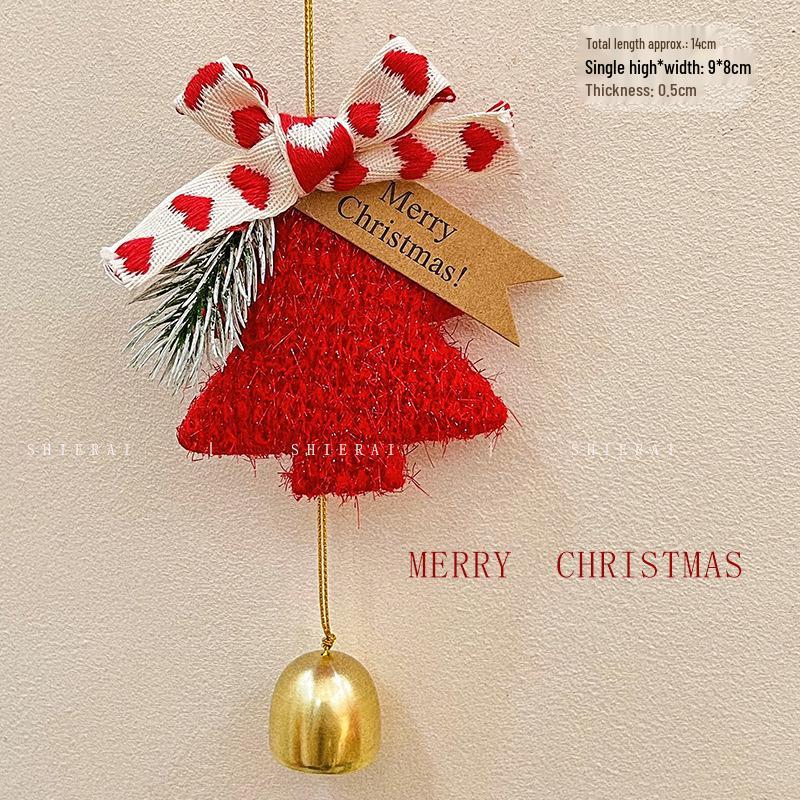 Imitation Noble Mini Christmas Wreath Car Ornament: Festive Window Display Pendant