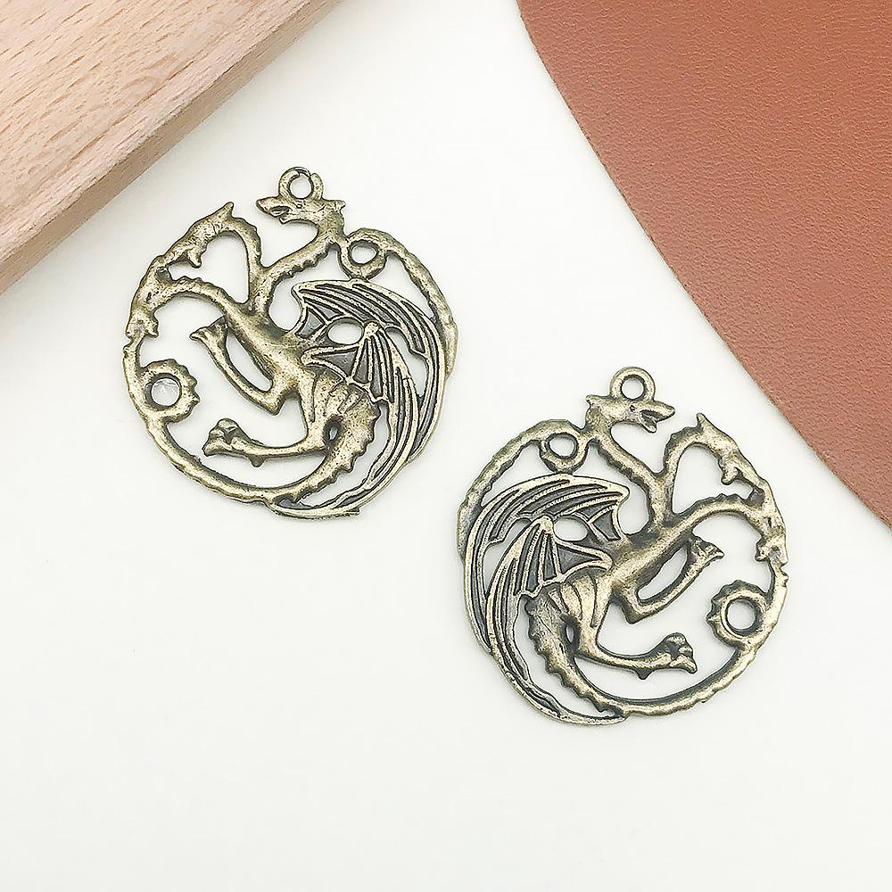 

Ретро DIY Подвеска-ожерелье Птеродактиль из сплава под античное серебро и синего цвета