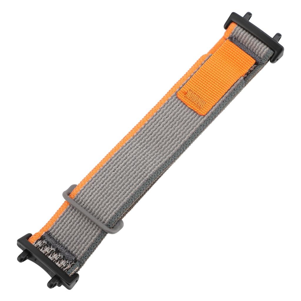 Nylon Band for T Rex 3 Hook and Loop Adjustable Sporty Style Replacement Smartwatch Wristband Loop Strap Orange Gray