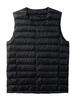 YEJUAWEN Ultralight Down Lightweight and Warm for Fall and Winter Men's Vest, Collarless, (WEN013) (L, Black)