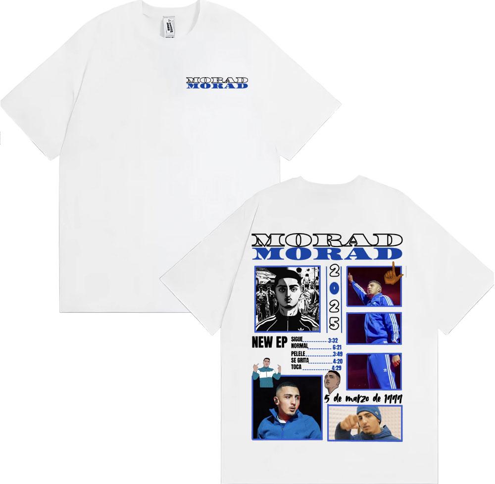 Rapper Morad MDLR 2025 Tour Graphic T Shirts Men's Fashion Hip Hop Pop Streetwear T-shirt Unisex Casual Cotton Oversized T Shirt