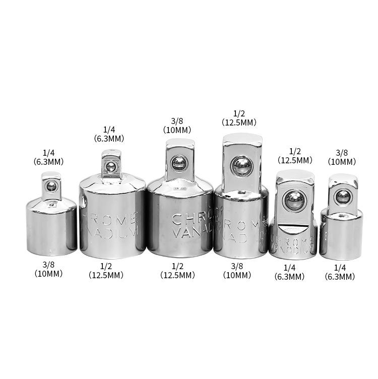 Ratcheting Wrench Socket Adapter Set: 1/4, 3/8, 1/2 inch Interchangeable Converters