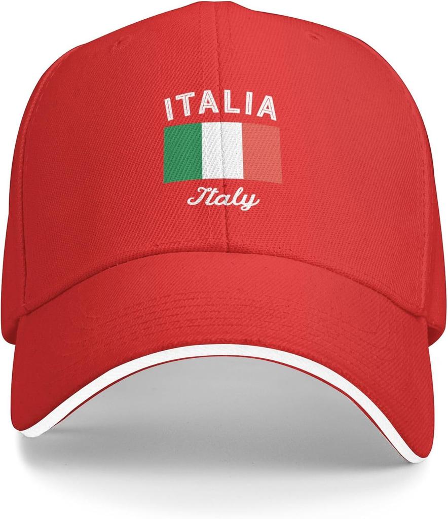 Italia Italy Flag Baseball Cap Polyester Adjustable Dad Hat Casual Golf Cap for Adult