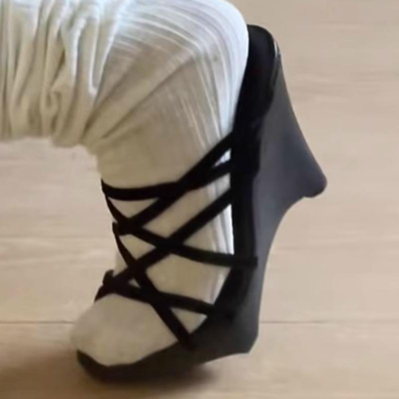 Damen Sandalen2025Sommer Lässig Dicke Sohle Keilabsätze Trendige Zehenfrei Einfarbig Sandalen Leicht Outdoor Lauf Hausschuhe
