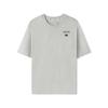 Comfortable Sports Casual Loose Breathable Short Sleeve T-Shirt Unisex Tops Light-White Flower-Gray L225U048-0248
