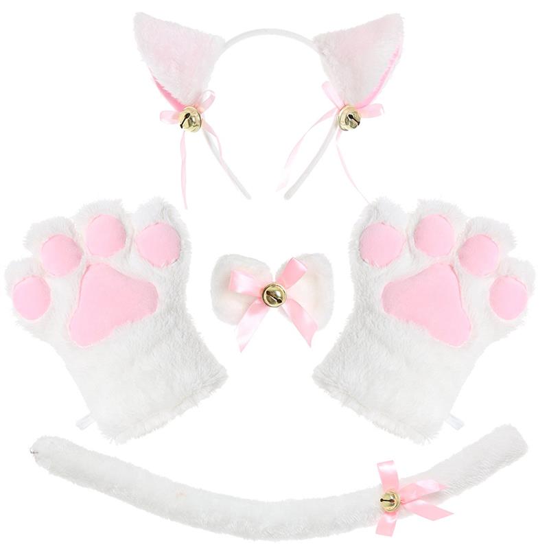 Costume Da Gatto Per Bambine - Set 4 Pezzi: Gonna Tutù Nera, Orecchie, Coda E Collana A Campana, Per Carnevale E Halloween