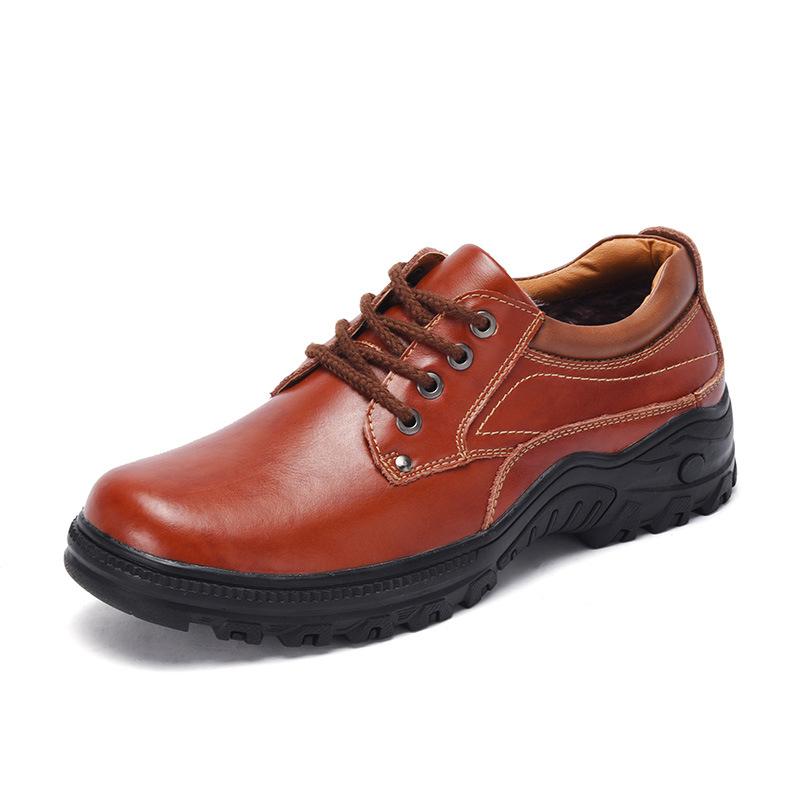

Spring and autumn men s big head leather shoes business lace-up round head soft surface driving casual shoes platform tooling men s shoes British 47