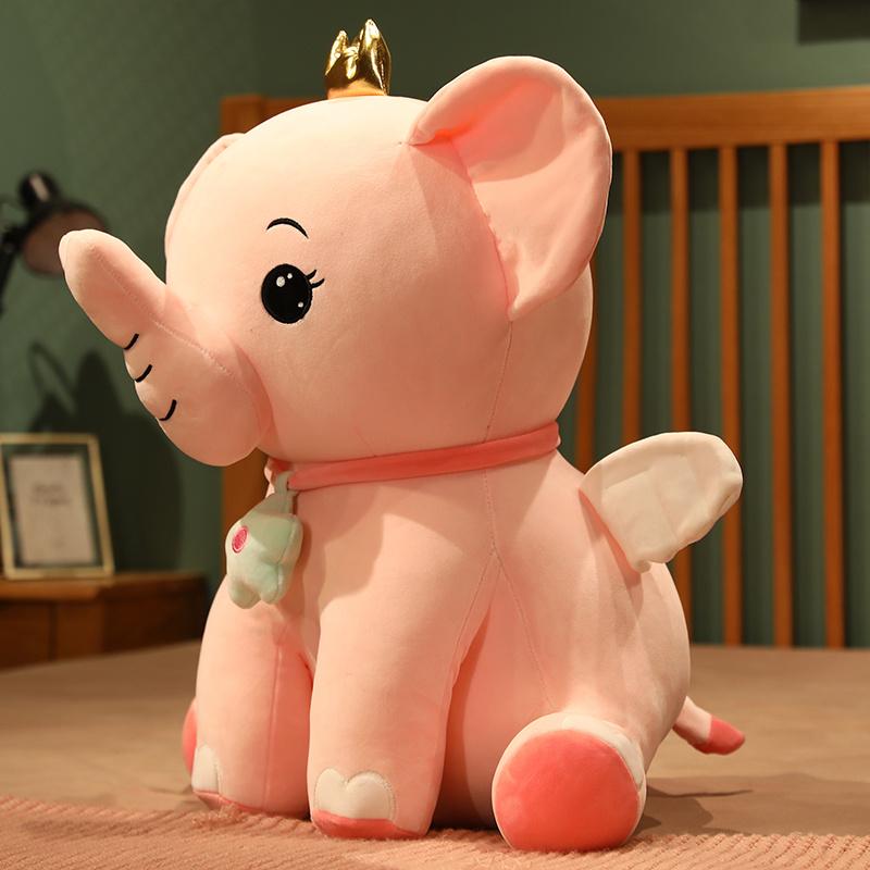 

35-65 см милый ангел слон плюшевые игрушки мультфильм спящая мягкая подушка кукла мягкая подушка валик подарок на день рождения для детей 35cm розовый