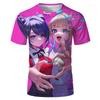 NEEDY GIRL OVERDOSE Kangel Übergröße Herren T-Shirt, Cartoon 3D Muster T-Shirt, Herren Kurzarm Oberteil, Sommerkleidung