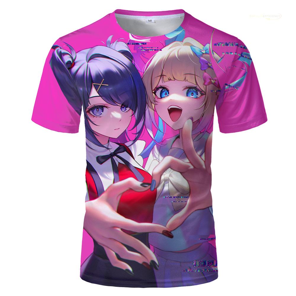 NEEDY GIRL OVERDOSE Kangel Übergröße Herren T-Shirt, Cartoon 3D Muster T-Shirt, Herren Kurzarm Oberteil, Sommerkleidung