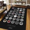 BBS Racing Mat Home Living Room Bedroom Decoration Kitchen Bathroom Anti Slip Entrance Carpet Balcony Flannel Floor Mat Gift