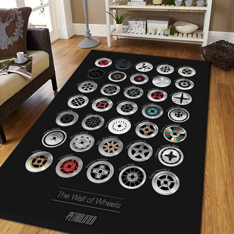 BBS Racing Mat Home Living Room Bedroom Decoration Kitchen Bathroom Anti Slip Entrance Carpet Balcony Flannel Floor Mat Gift