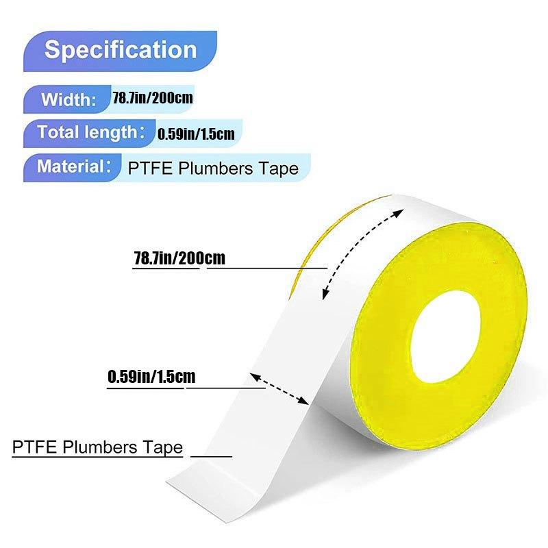 

10 шт., 2 м/рулон, ПТФЭ, лента для водопроводных труб, безмасляный ремень, уплотнительная лента, фитинговая уплотнительная лента с резьбой, обустройство дома, практические инструменты, сантехника 10Pcs