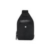 Série Style 3.0 Estrela Branca Hexagonal Fecho de Zíper Couro Mini Bolsa de Ombro Transversal de Cintura Bolsas Masculinas Preto 131758