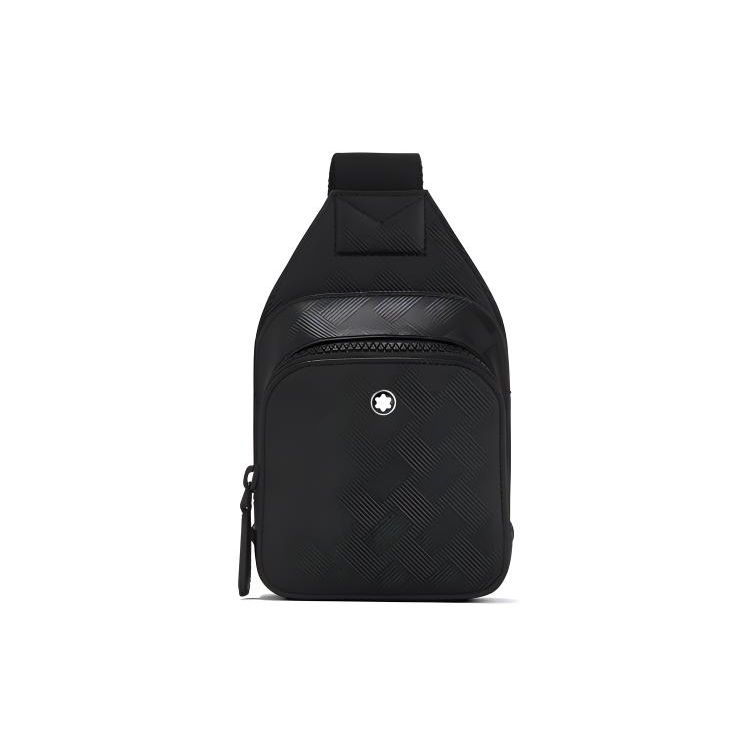 

Montblanc Style 3.0 Series Hexagonal White Star Zipper Closure Leather Mini Shoulder Crossbody Waist Bag Men Bags Black 131758 Shopping Bag Set(Basic Set+Shopping Bag)