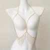 European And American Rhinestone Body Chain Sexy Neck Fringed Chest Chain Beach Bikini Body Chain
