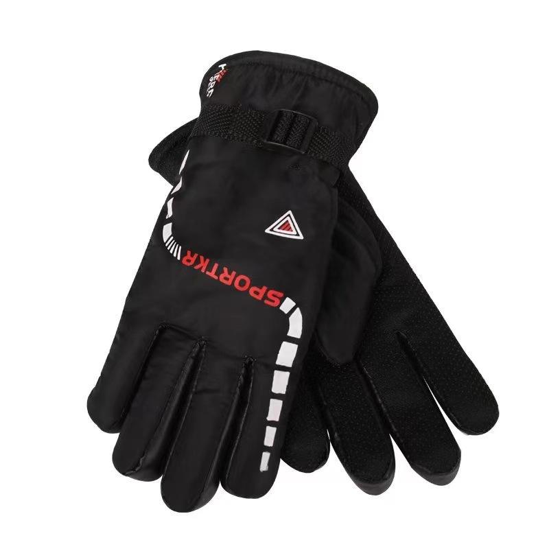 Leather Gloves Men Women Winter Outdoor Cycling Motorcycle Windproof Cold-Proof Fleece Lined Touchscreen Thickened Warm Gloves