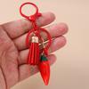 Porte-clés Piment Mignon Porte-clés Cerise Fruit Simulation Pour Femmes Pendentifs Sac à Main Bijoux Porte-clés DIY Cadeau