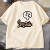 Stardew Valley Sleeping Cat Sploot Graphic T Shirts Unisex Casual Funny Short Sleeve Tshirt Unisex Cotton Tees Women Clothing