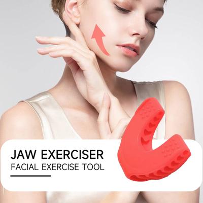 Exerciseur de mâchoire pour femmes avec boîte de rangement transparente en Silicone de qualité alimentaire ergonomique adultes sculpture du visage renforcement des os de la mâchoire entraîneur de mâchoire