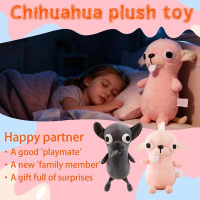 28cm Entzückendes Chihuahua Plüschtier, Lustige Kreative Puppe, Geschenk Für Kinder Und Freunde