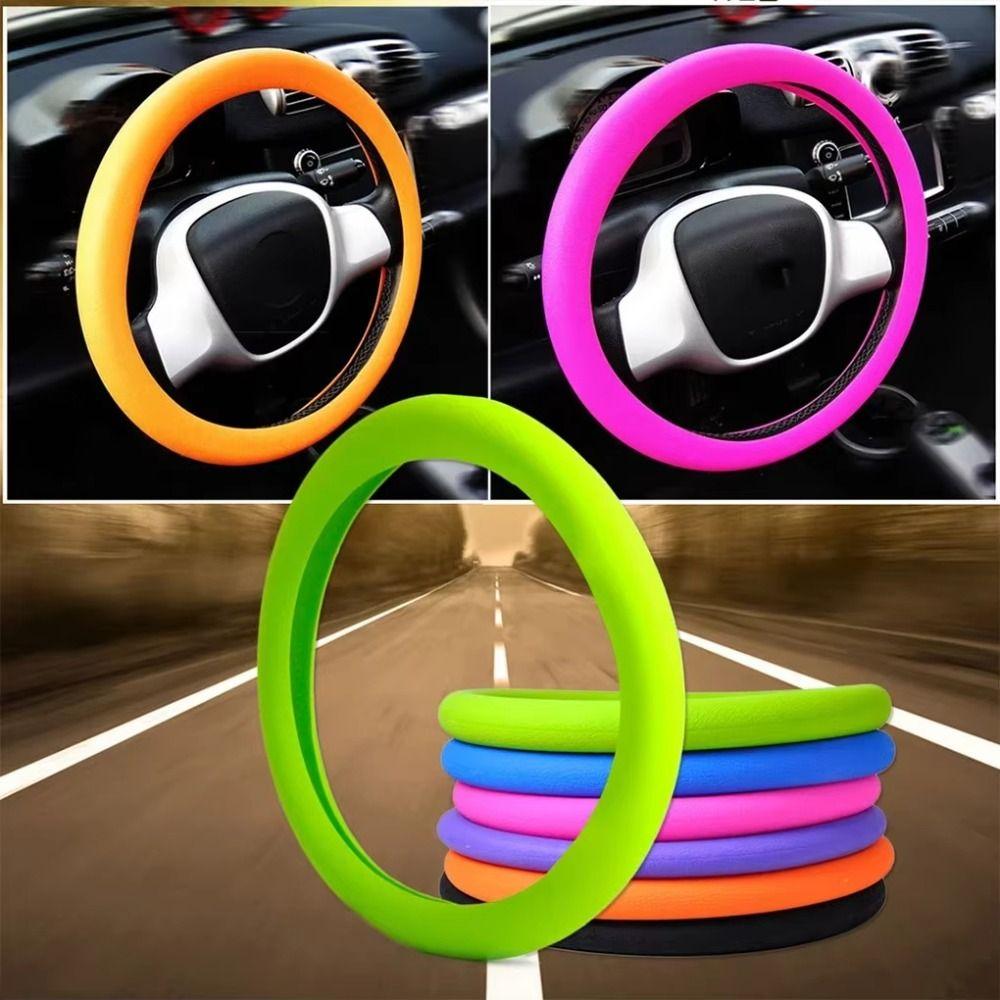 Anti-Slip Texture Car Steering Wheel Cover Universal Steering Cover  All Seasons Use