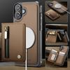 2 In 1 Detachable Magnetic Zipper Leather Cards Solt Wallet Case For iPhone 17 Pro Max 16 Plus 15 14 13 12 11 Phone Bag Cover