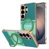 Luxury Carbon Fiber Fold Magnetic Stand Bracket For Magsafe Case For Samsung Galaxy S26 S25 S24 S23 Ultra Shockproof Back Cover