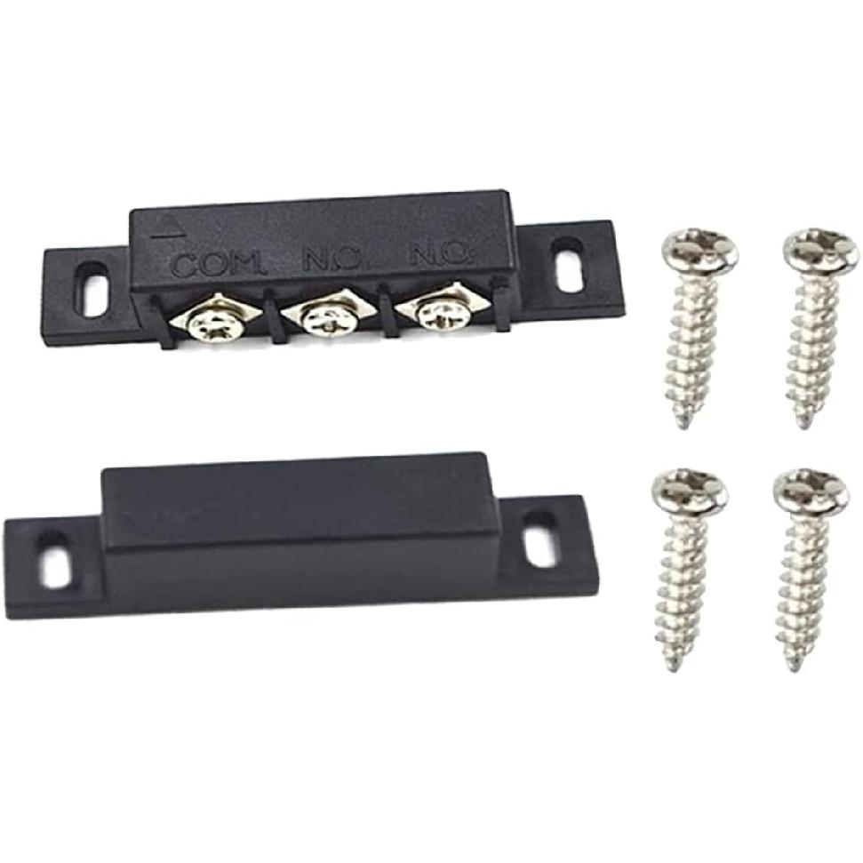 NC/NO Recessed Wired Window Door Contact Sensor Alarm Magnetic Reed Switch for Office Home Security System, Sets of 5