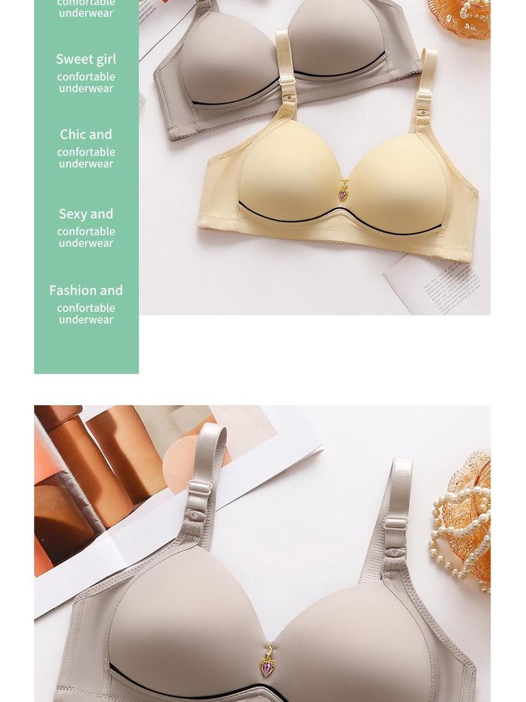 Plus Size Non-Wired Push-Up Summer Comfort Bra for Moms