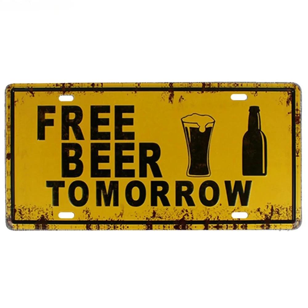 Welcome Beer Zone Metal Tin Signs Cold Beer Posters Front Door Club Bar Pub Cafe Wall Decors Retro Metal Signs