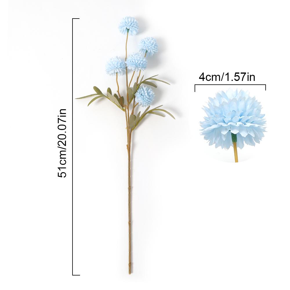 5 Heads Artificial Chrysanthemum Flowers 51cm Fake Bouquet For Party Vase Table Home Christmas Decor Garden Wedding Decoration