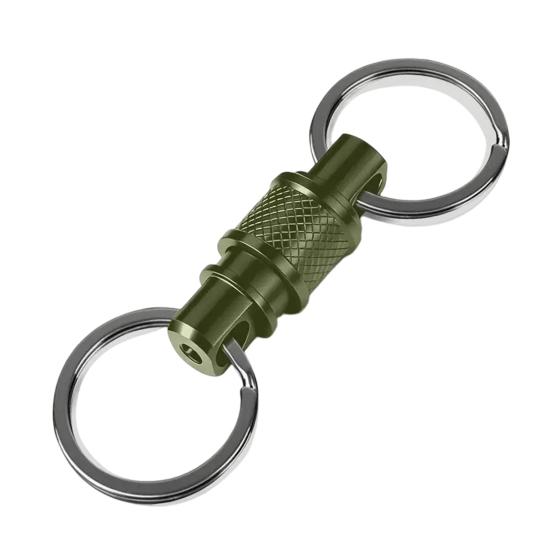 Aluminum Alloy Quick Release Swivel Keychain, Pull Apart Detachable Keychain, Heavy Duty Car Key Holder with 360 Degree Swivel Rotation