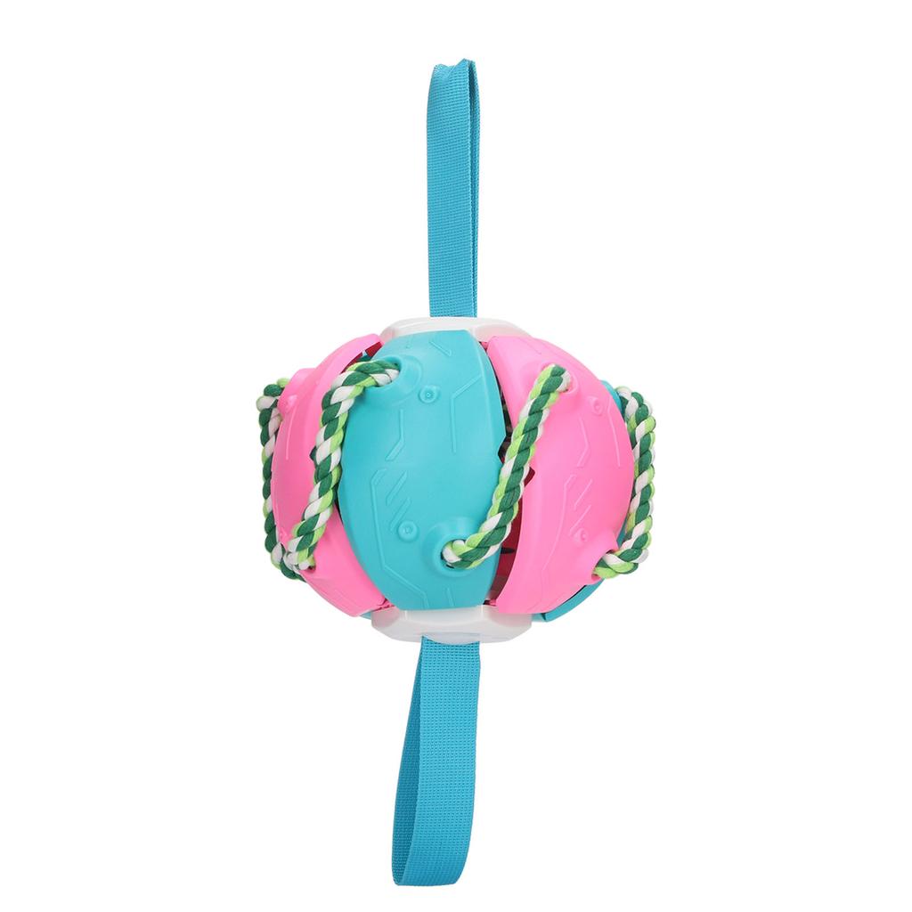 Interactive Outdoor Fly Ball Flying Saucer Ball Interesting Dog Soccer Toy with Straps
