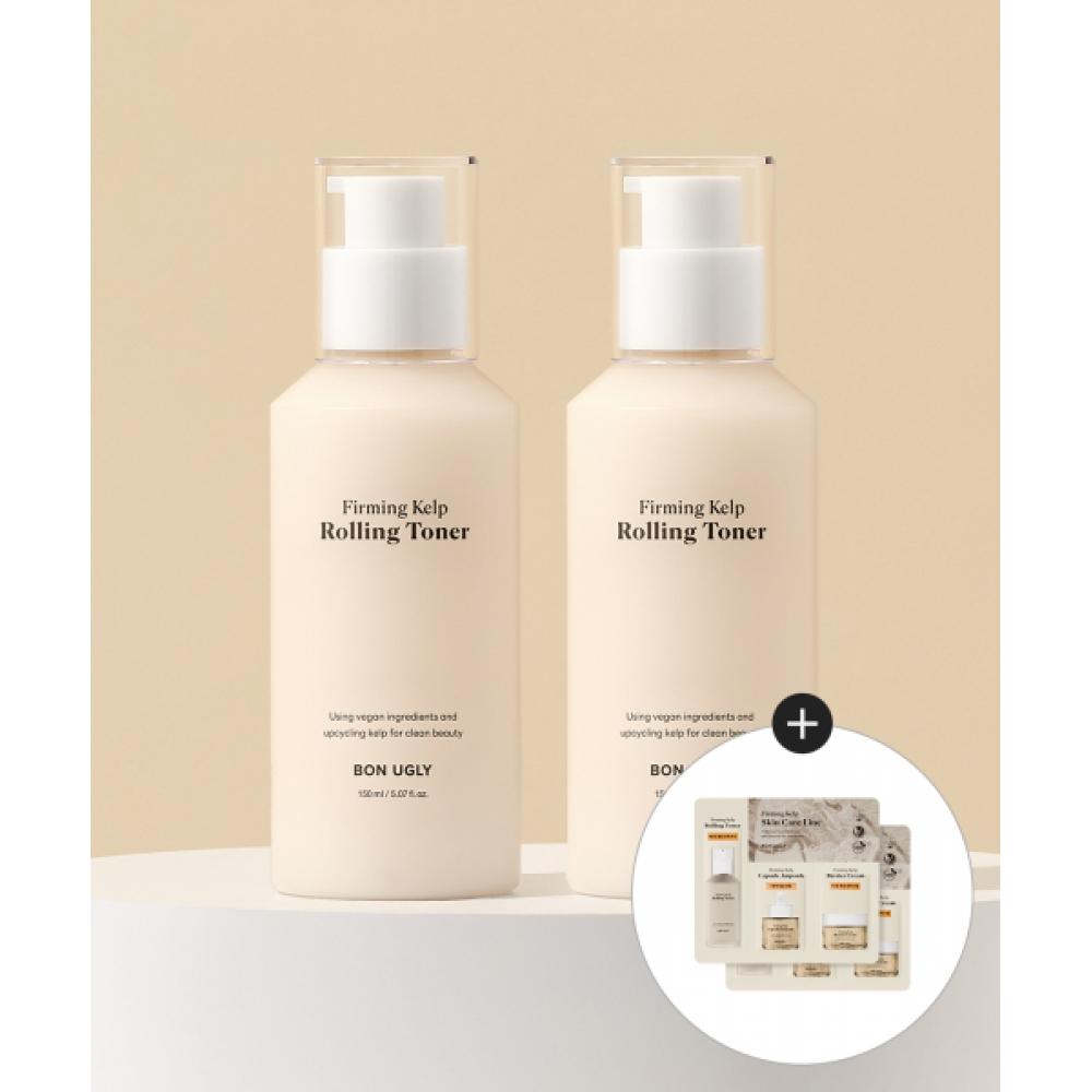 Bon Ugly Firming Kelp Rolling Toner 150ml  2pcs  [gift  Toner+ampoule+cream Trial 2p] NONE