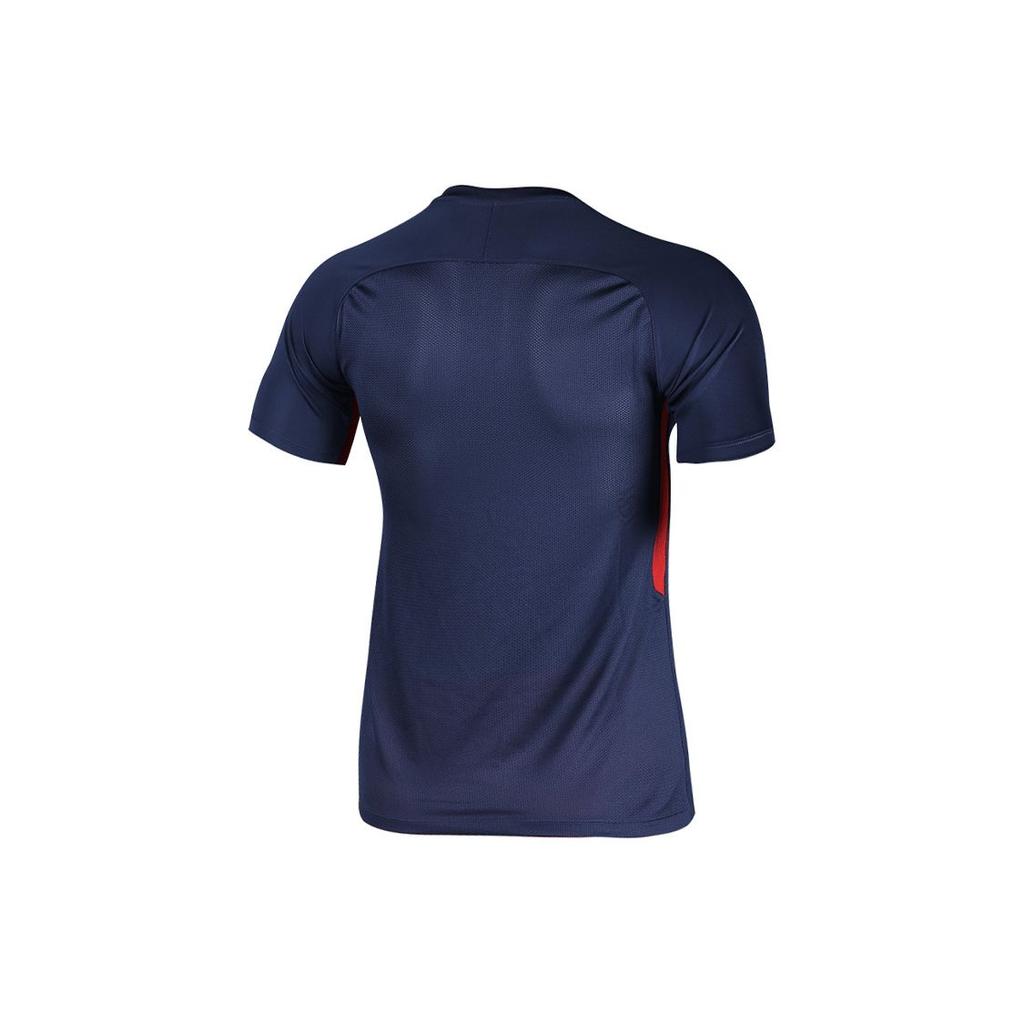 Nike Printed Casual Raglan Short Sleeve Soccer Shirt Men tops Dark-Blue Red 894231-410