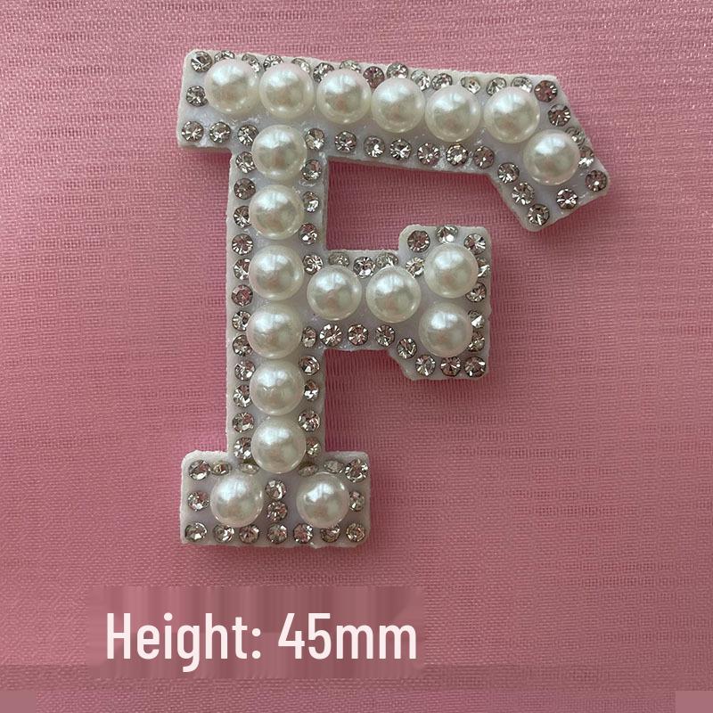 DIY Pearl & Rhinestone Iron-on Letter Stickers - 26 Alphabet Designs for Hat Decoration