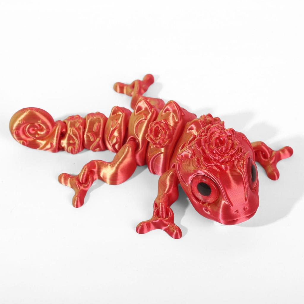 Chameleon Figures 3D Printing Multi-joint Movable Simulation Eyes for Home Accessories Kids Gift Living Room Decoration