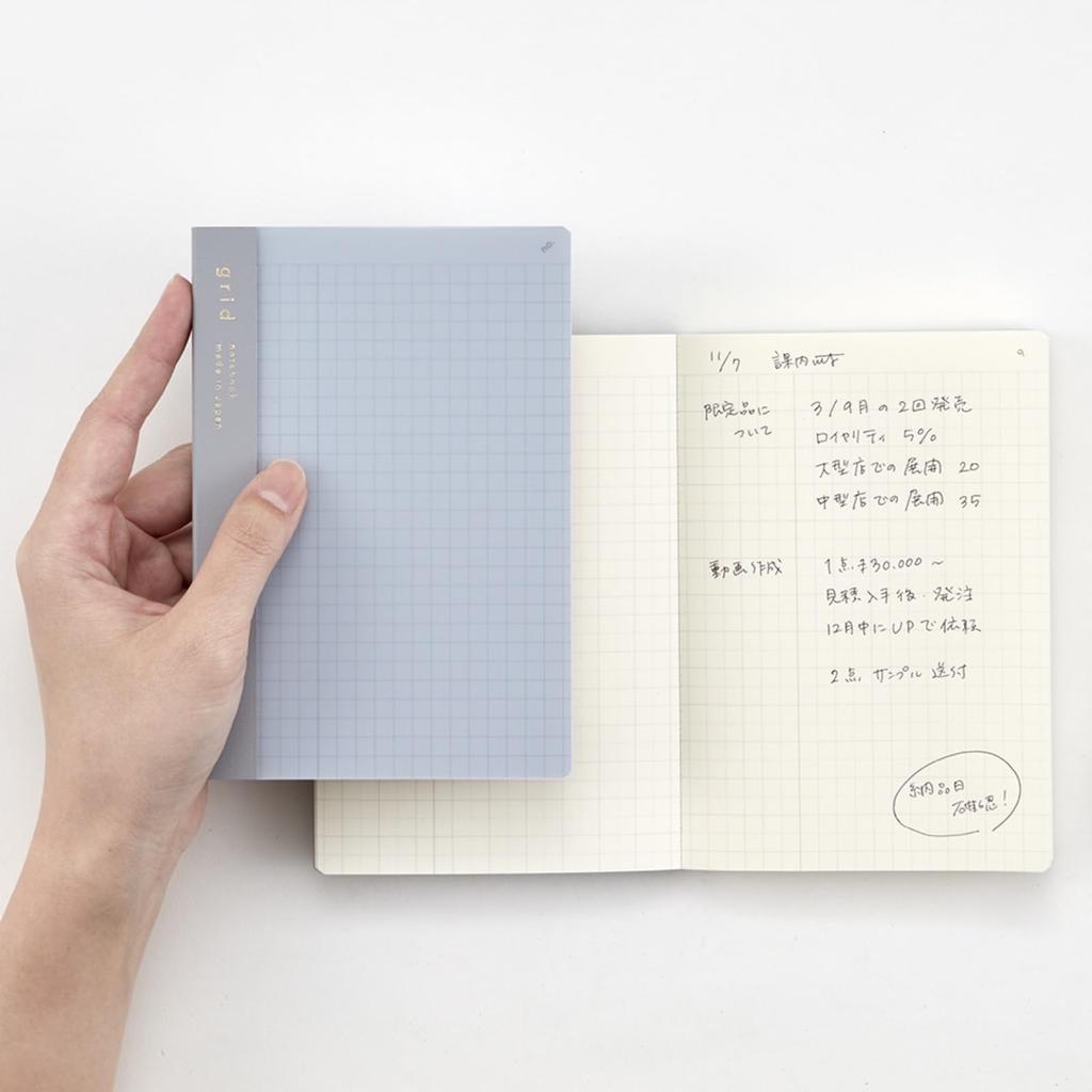 Daigo Isshoni Notebook Number A6 5mm Grid Black Purchase R1811 [Bulk 2-Pack]